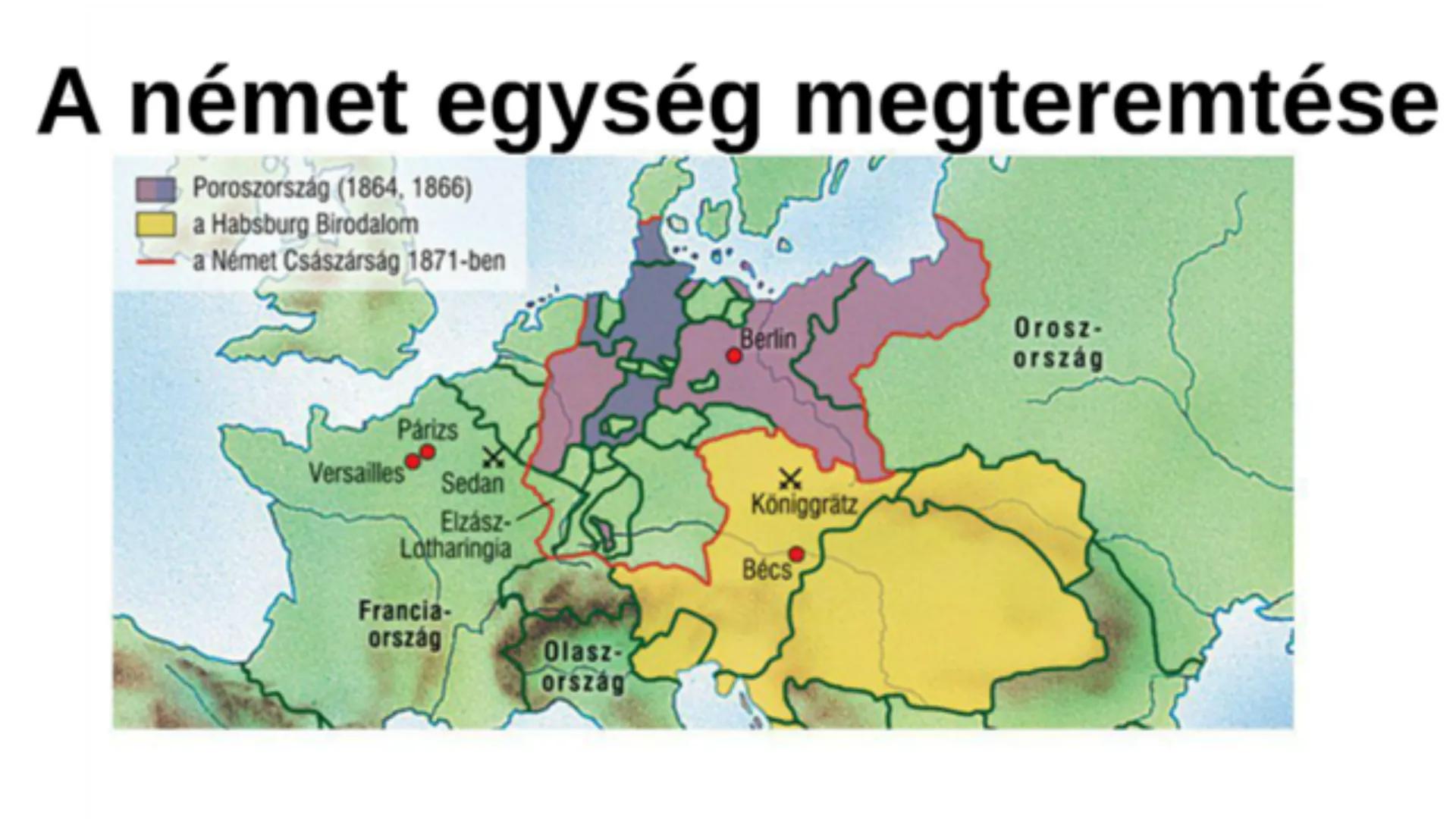 Az olasz és a német
egység ## AZ OLASZ EGYSÉG LÉTREJÖTTE FRANCIAORSZÁG
1860
Savoya
Zürich 1859
SVÁJC
Lombardia
1859
HABSBURG BIRODALOM
Velen
