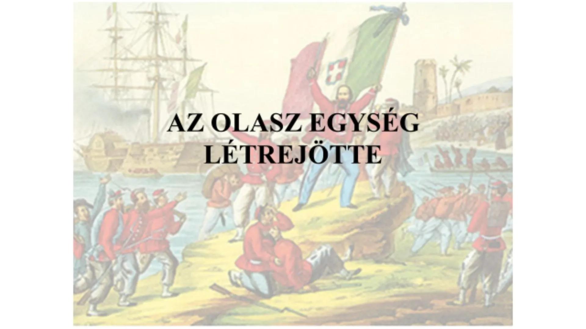 Az olasz és a német
egység ## AZ OLASZ EGYSÉG LÉTREJÖTTE FRANCIAORSZÁG
1860
Savoya
Zürich 1859
SVÁJC
Lombardia
1859
HABSBURG BIRODALOM
Velen