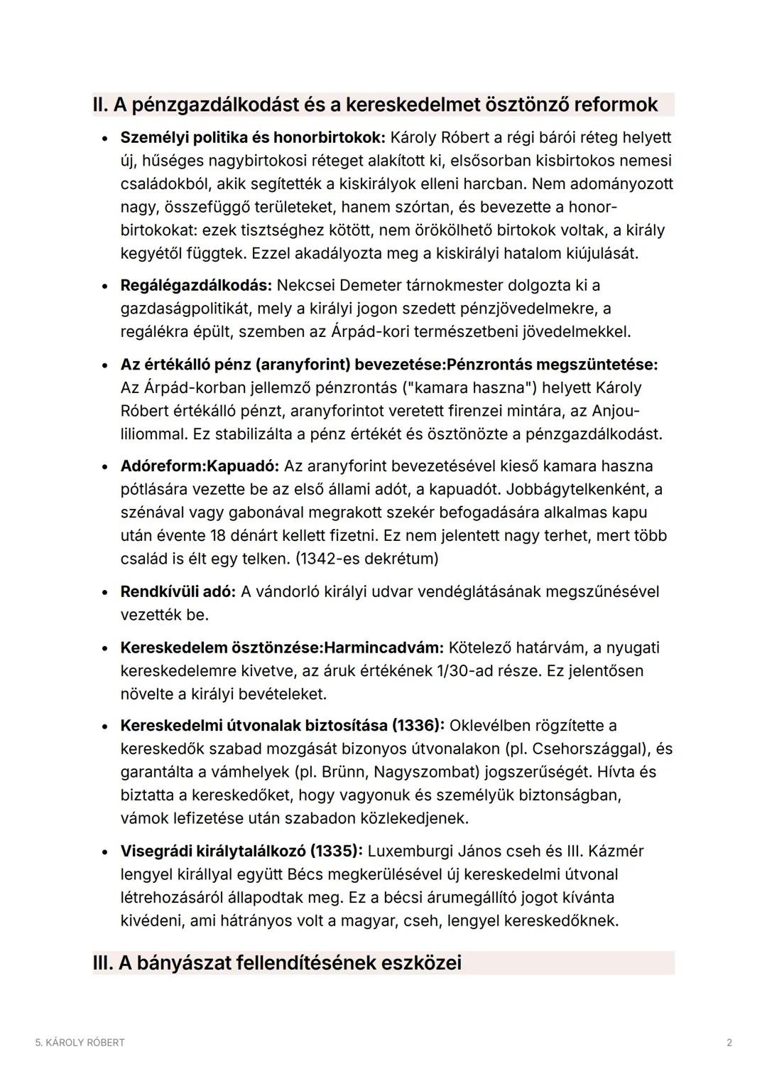 # 5. KÁROLY RÓBERT
Idovonal
Kerdesek
Kulcsszavak
I. Gazdasági-politikai kihívások I. Károly uralkodásának
kezdetén
- Az Árpád-ház kihal