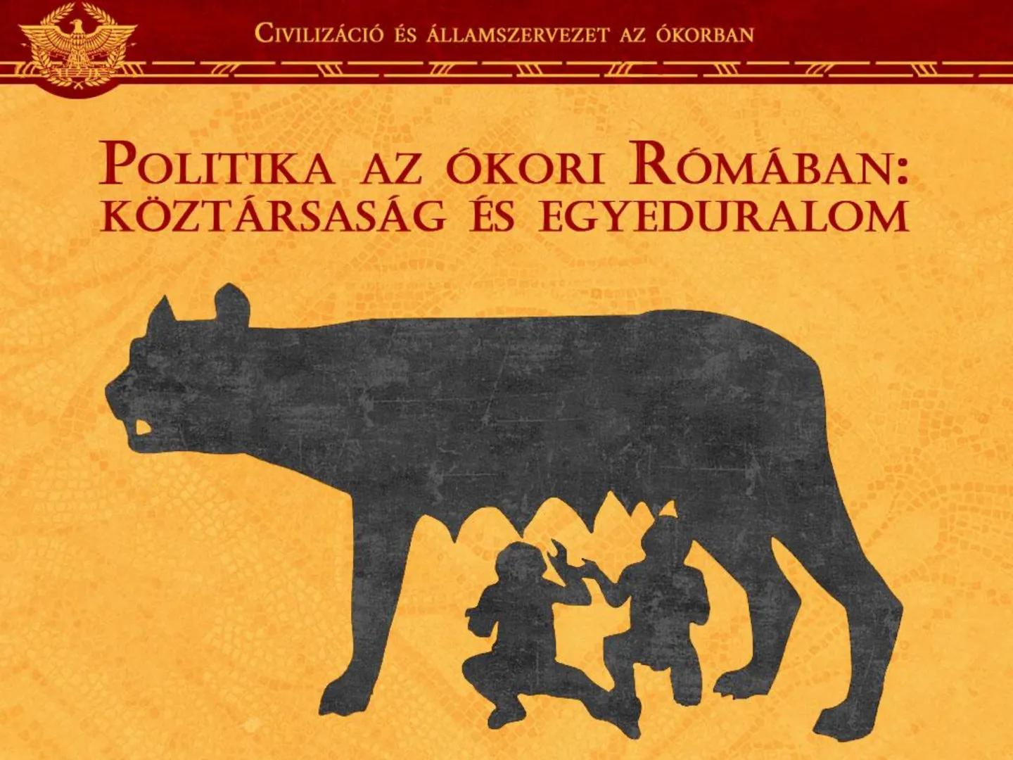 # Civilizáció ÉS ÁLLAMSZERVEZET AZ ÓKORBAN
# POLITIKA AZ ÓKORI RÓMÁBAN:
## KÖZTÁRSASÁG ÉS EGYEDURALOM ■ Itália
Itália földje – 1/57
☐ Föl