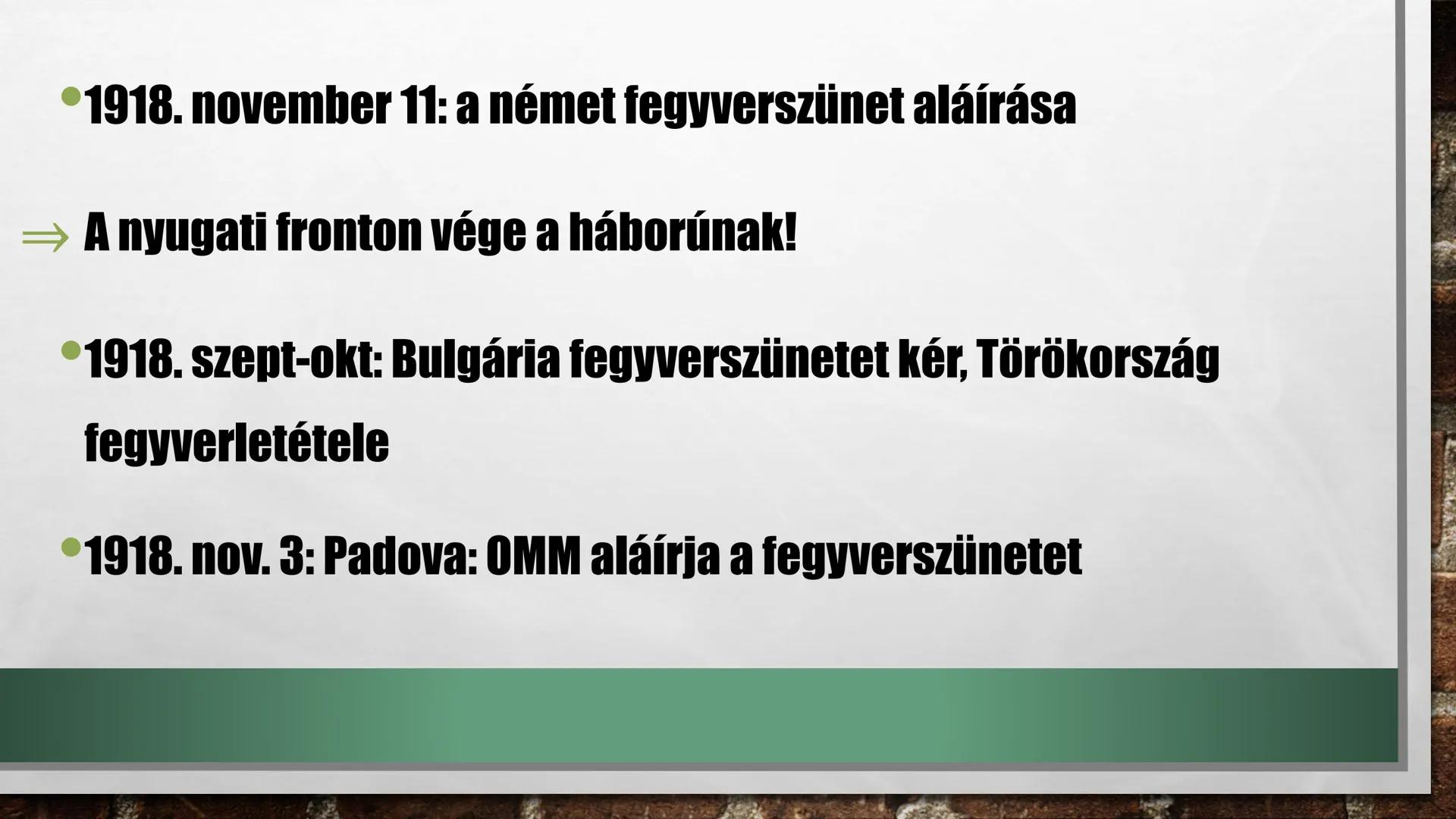 1917-1918 # 1917
* április: USA belép a háborúba az antant oldalán,
hadüzenet Németországnak 1918
1918. március 3: breszt-litovszki béke -
