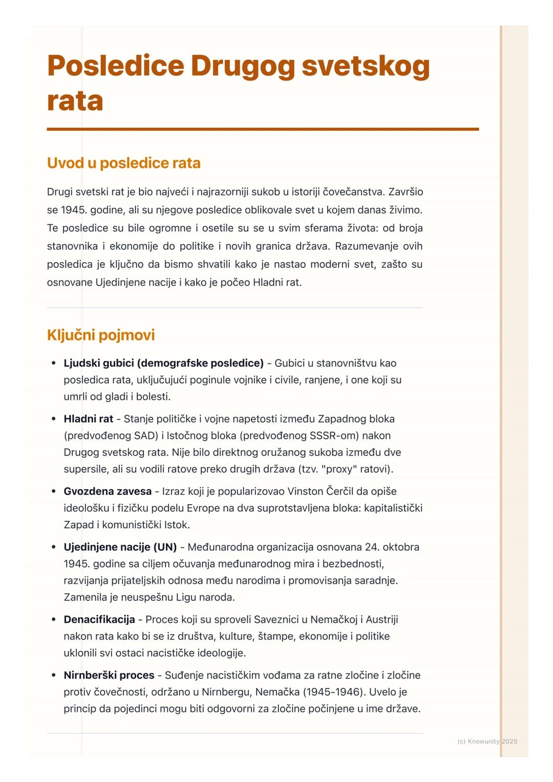 # Posledice Drugog svetskog
rata
Uvod u posledice rata
Drugi svetski rat je bio najveći i najrazorniji sukob u istoriji čovečanstva. Završ