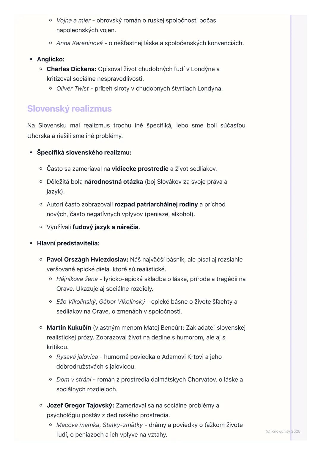 # Realizmus v slovenskej a
svetovej literatúre
1. Úvod do realizmu
Realizmus je dôležitý literárny smer, ktorý sa objavil v polovici 19. s