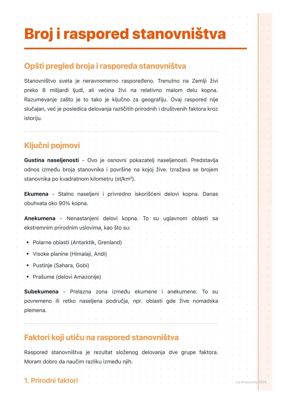 # Broj i raspored stanovništva
Opšti pregled broja i rasporeda stanovništva
Stanovništvo sveta je neravnomerno raspoređeno. Trenutno na Ze