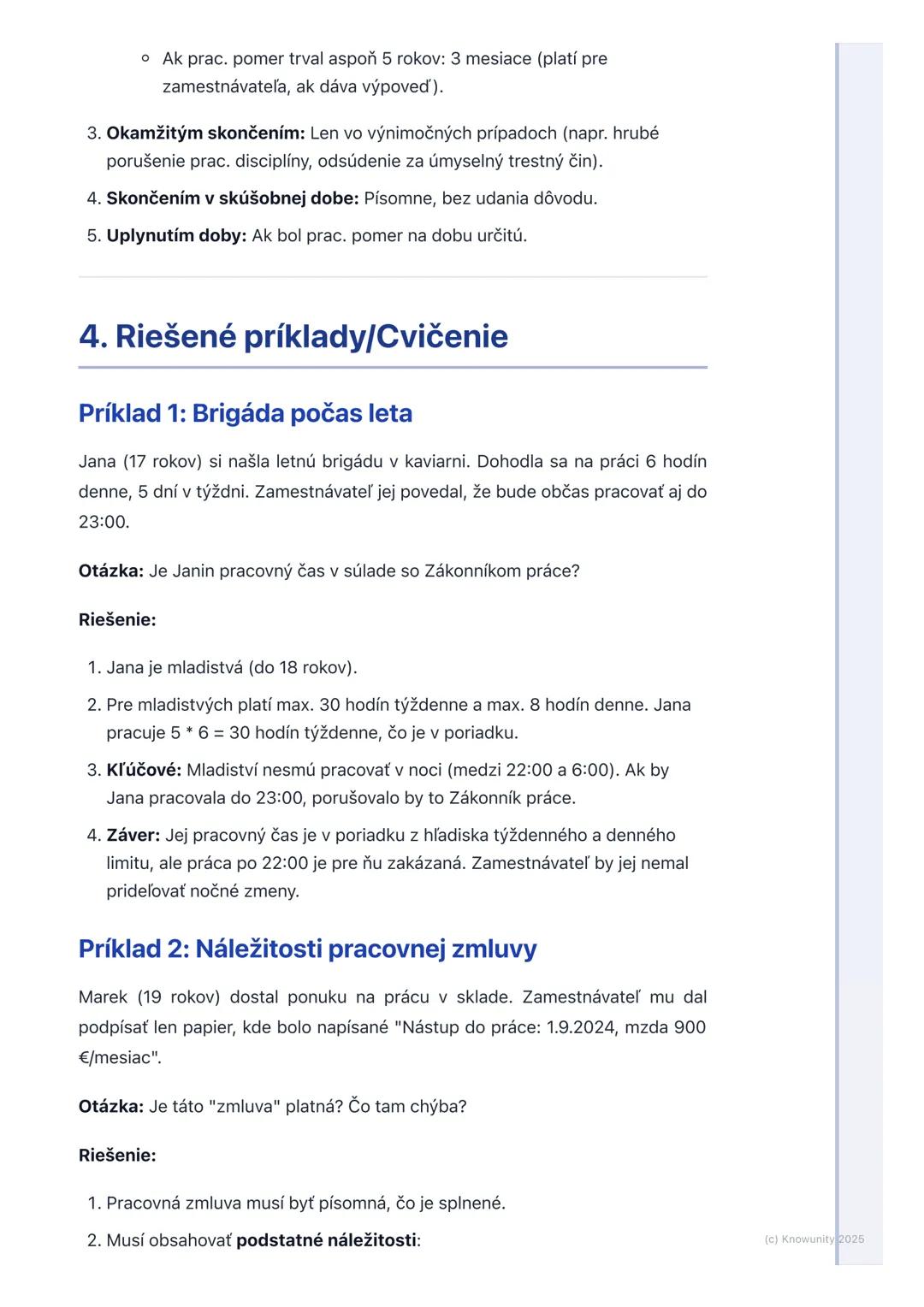 # Pracovné právo
## 1. Prehľad pracovného práva
Pracovné právo je odvetvie práva, ktoré upravuje vzťahy medzi zamestnancami
a zamestnávate