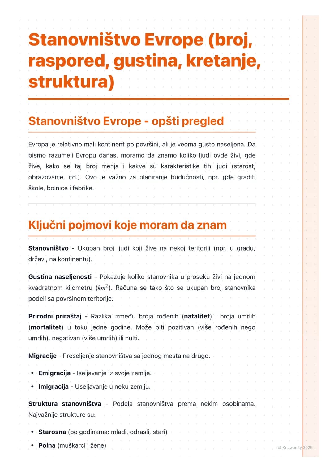 # Stanovništvo Evrope (broj,
raspored, gustina, kretanje,
struktura)
Stanovništvo Evrope - opšti pregled
Evropa je relativno mali kontine