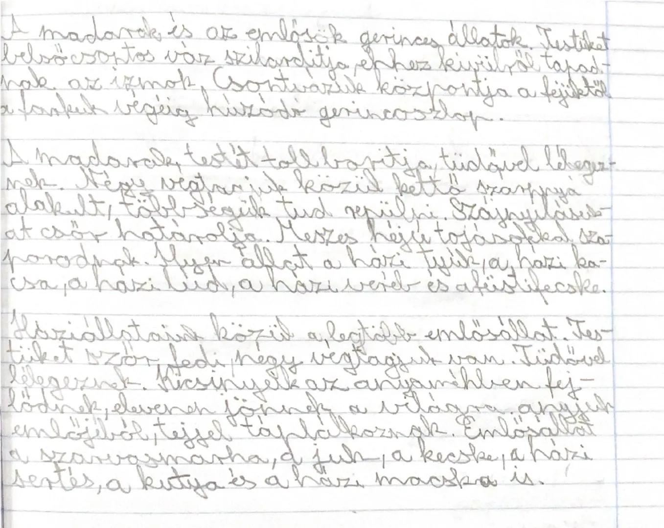A madarak és az emlősök gerinces
belsőcsontos váz szilárdítja ehhez kivülről tapad.-
hak az izmok. Csontvázlik központja a fejünktől
gerince