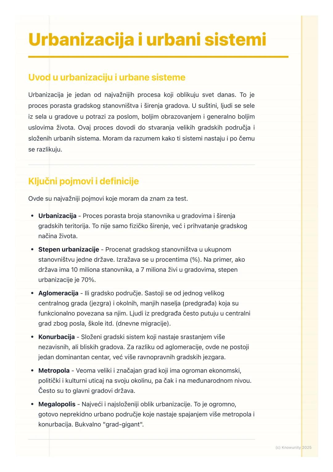 # Urbanizacija i urbani sistemi
Uvod u urbanizaciju i urbane sisteme
Urbanizacija je jedan od najvažnijih procesa koji oblikuju svet danas