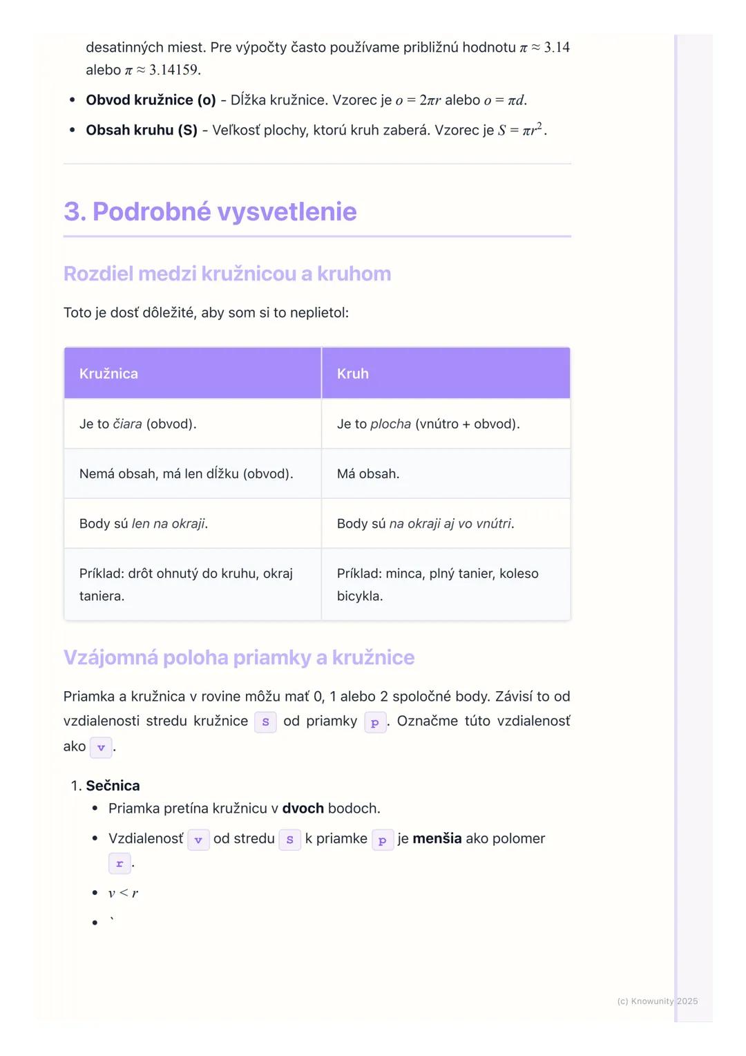 # Kruh a kružnica
## 1. Úvod do kruhu a kružnice
Tieto poznámky sú o kruhu a kružnici, čo sú základné geometrické tvary, ktoré
vidíme všad