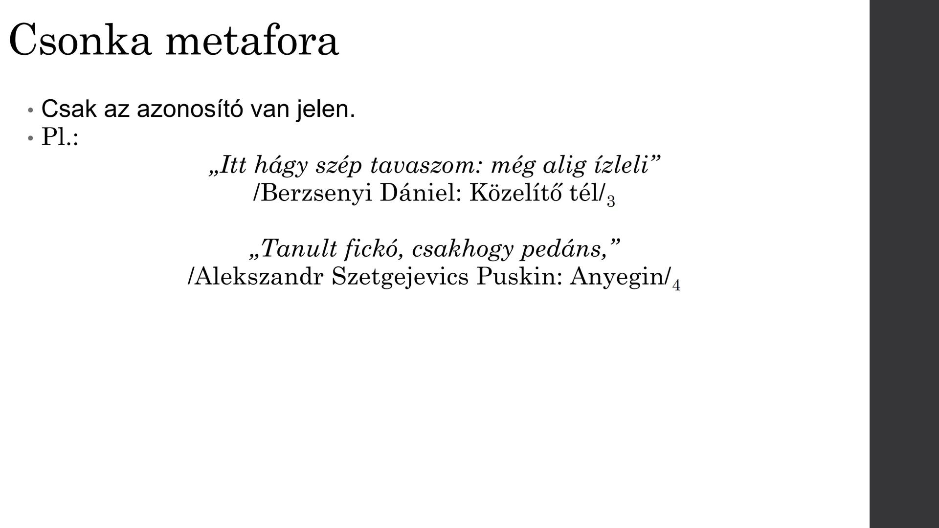 # Szóképek és
alakzatok
Készítette: Fófai Laura # Metafora
* Két fogalom, tulajdonság tartalmi-hangulati hasonlóságán alakuló
szókép.
*