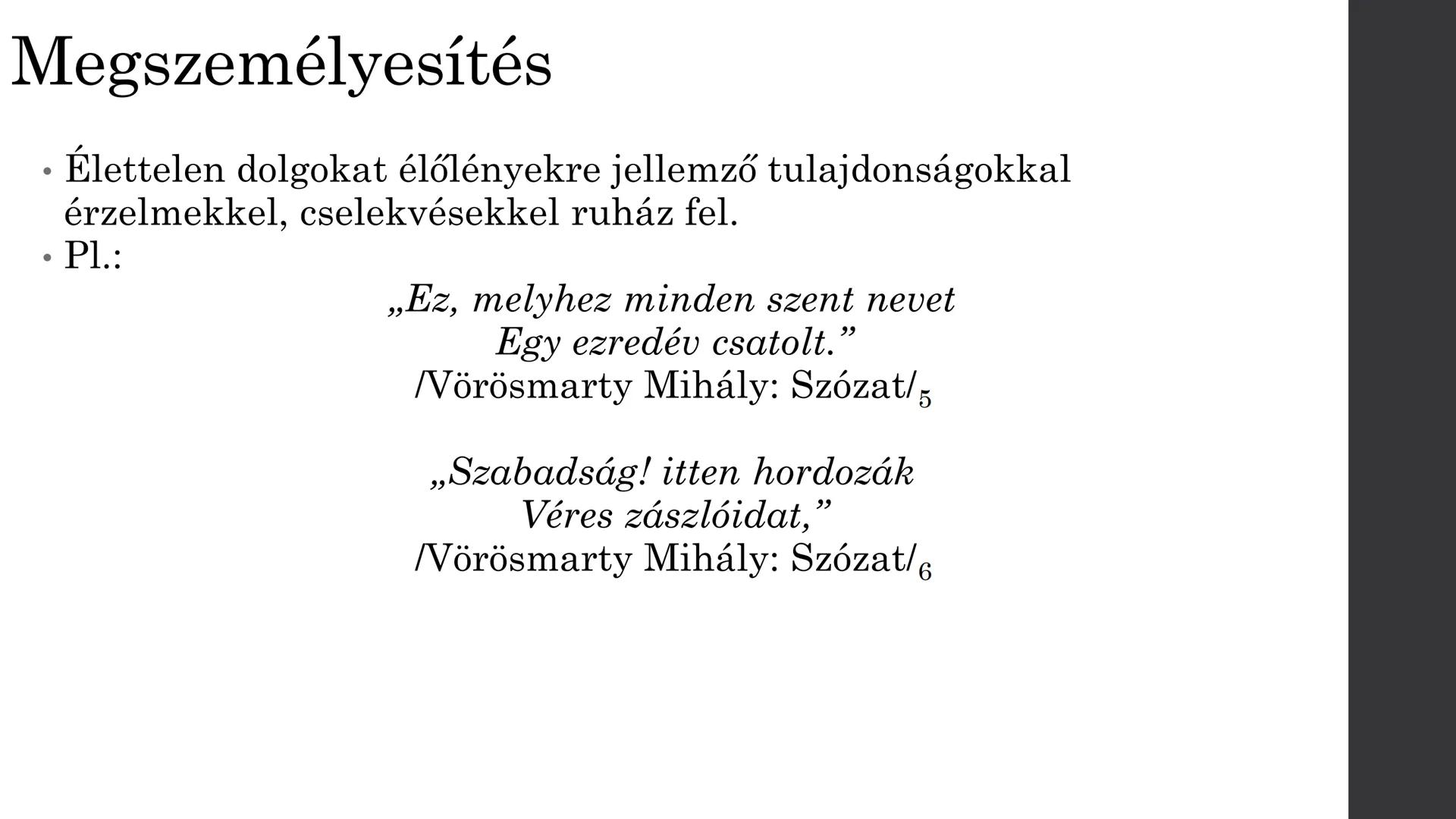 # Szóképek és
alakzatok
Készítette: Fófai Laura # Metafora
* Két fogalom, tulajdonság tartalmi-hangulati hasonlóságán alakuló
szókép.
*